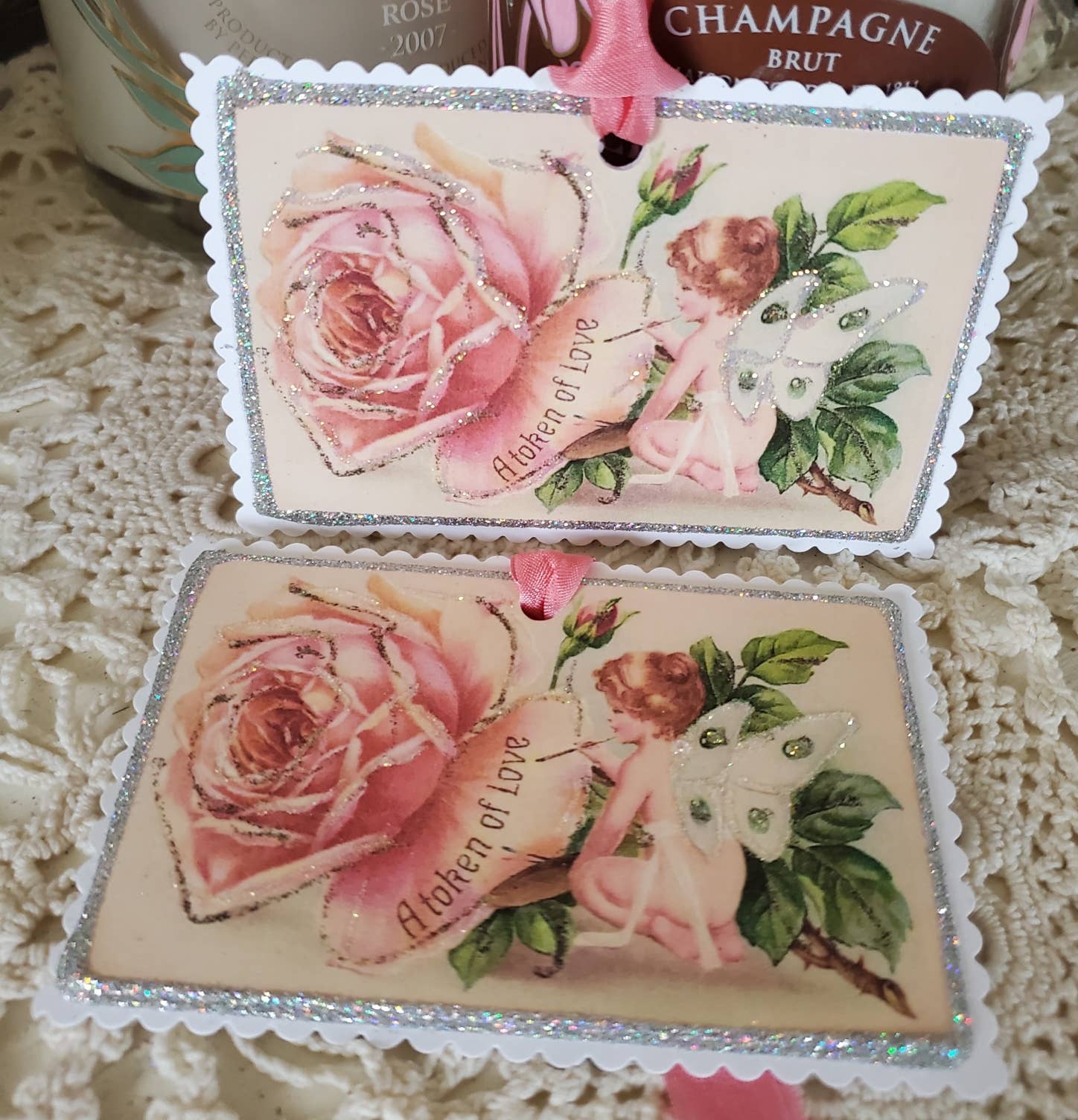 Gift Tag Fairy & Rose - Token of Love