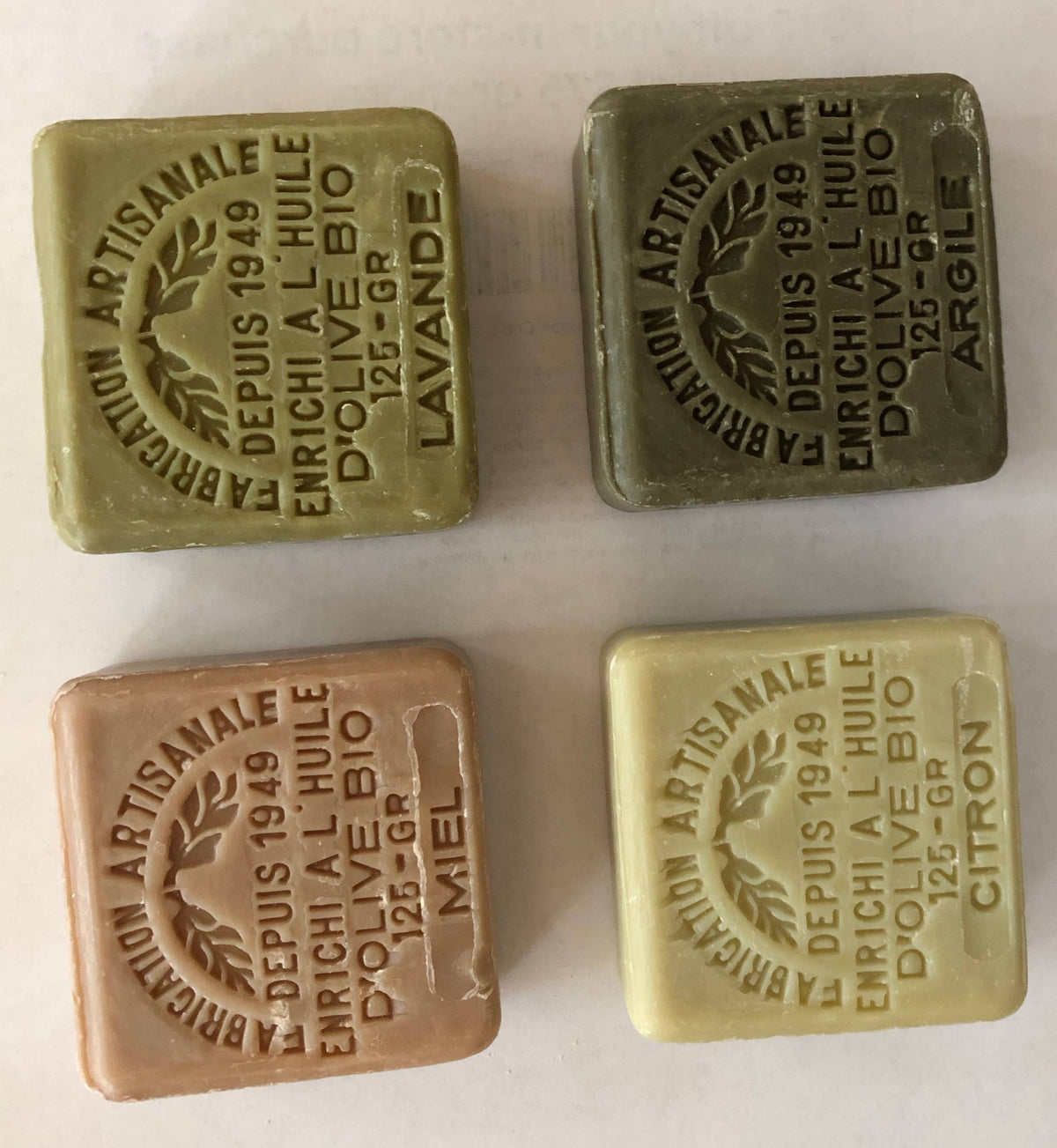 Square Soaps of Marseille made with Organic Oil