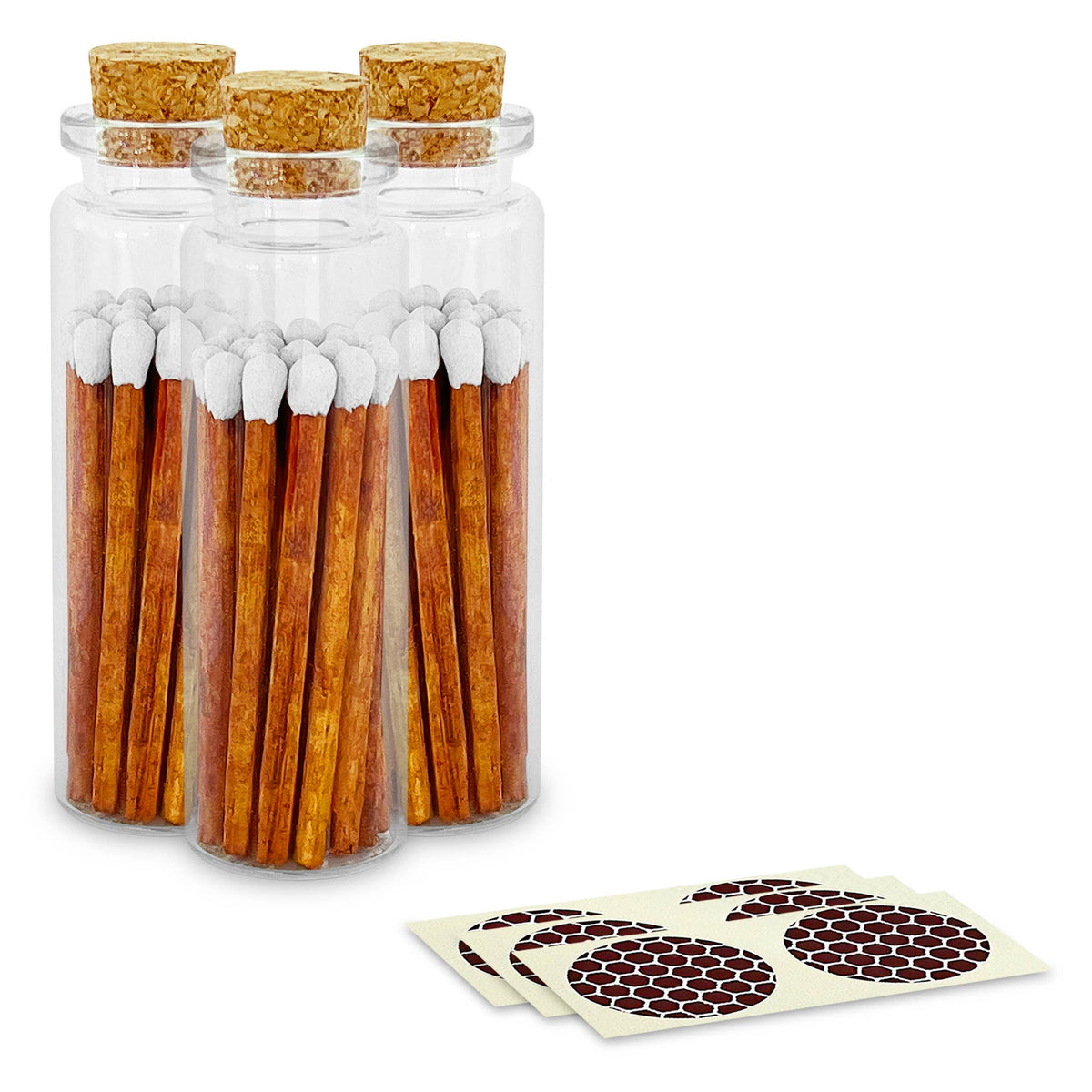 2&quot; Matches + Small Bottle - Color of Your Choice + Strikers