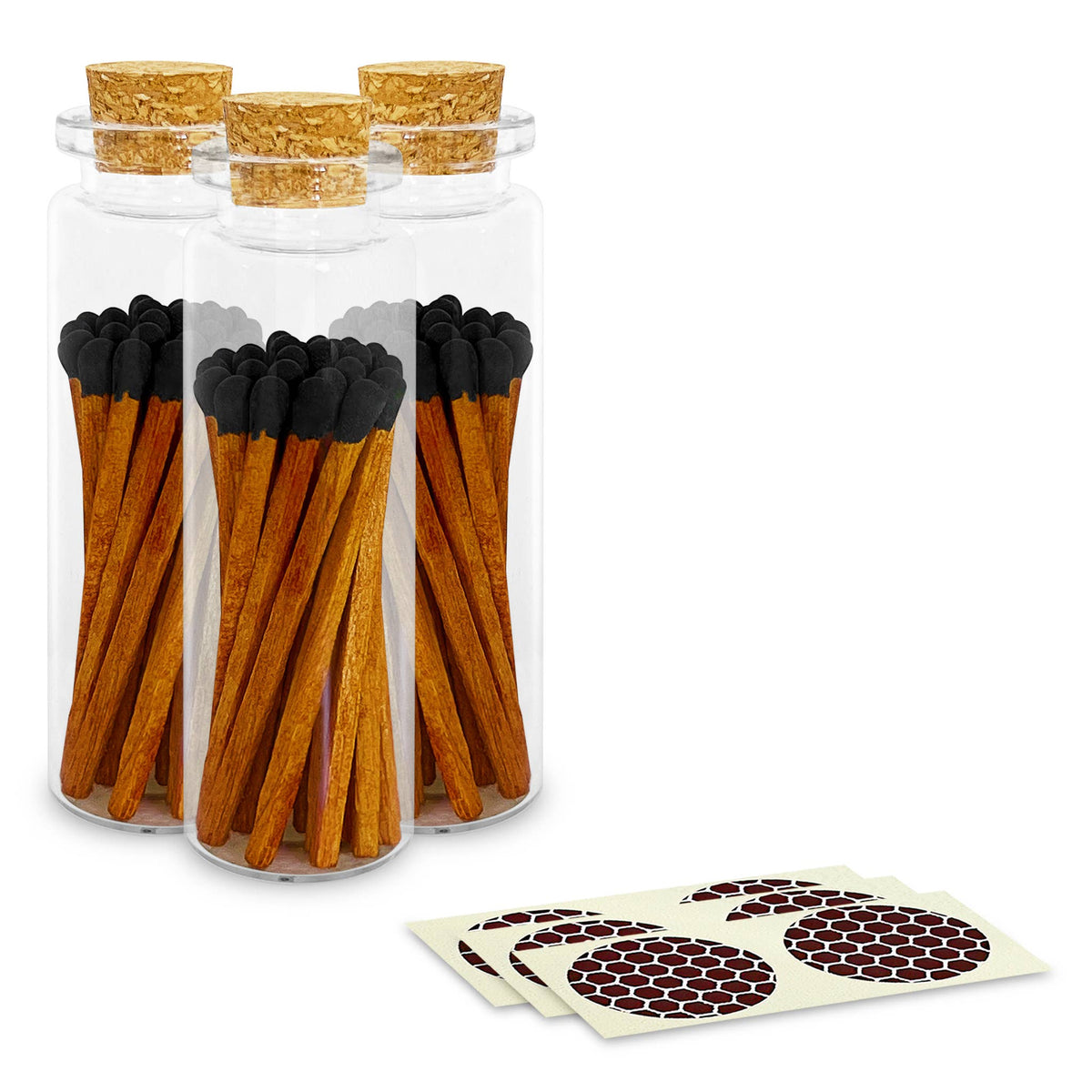 2&quot; Matches + Small Bottle - Color of Your Choice + Strikers