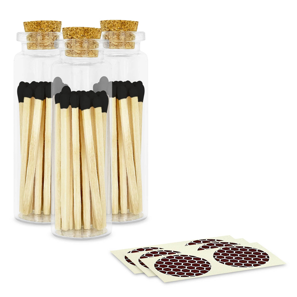 2&quot; Matches + Small Bottle - Color of Your Choice + Strikers