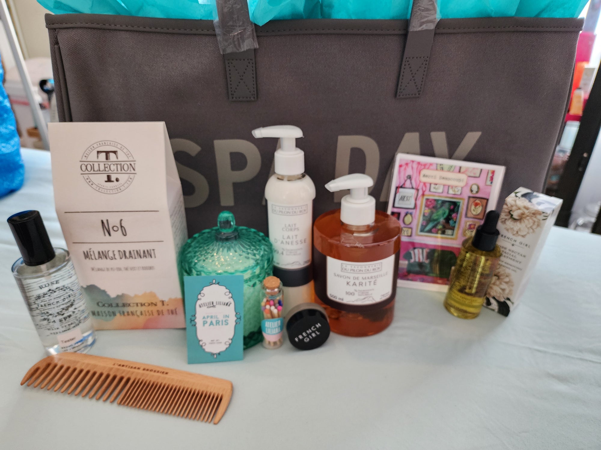 April French Filled Spa Day Tote