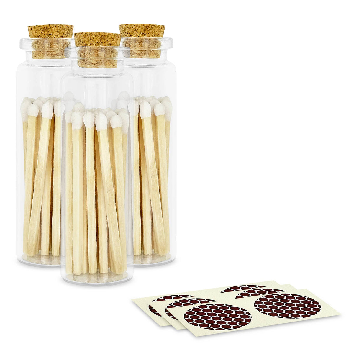 2&quot; Matches + Small Bottle - Color of Your Choice + Strikers