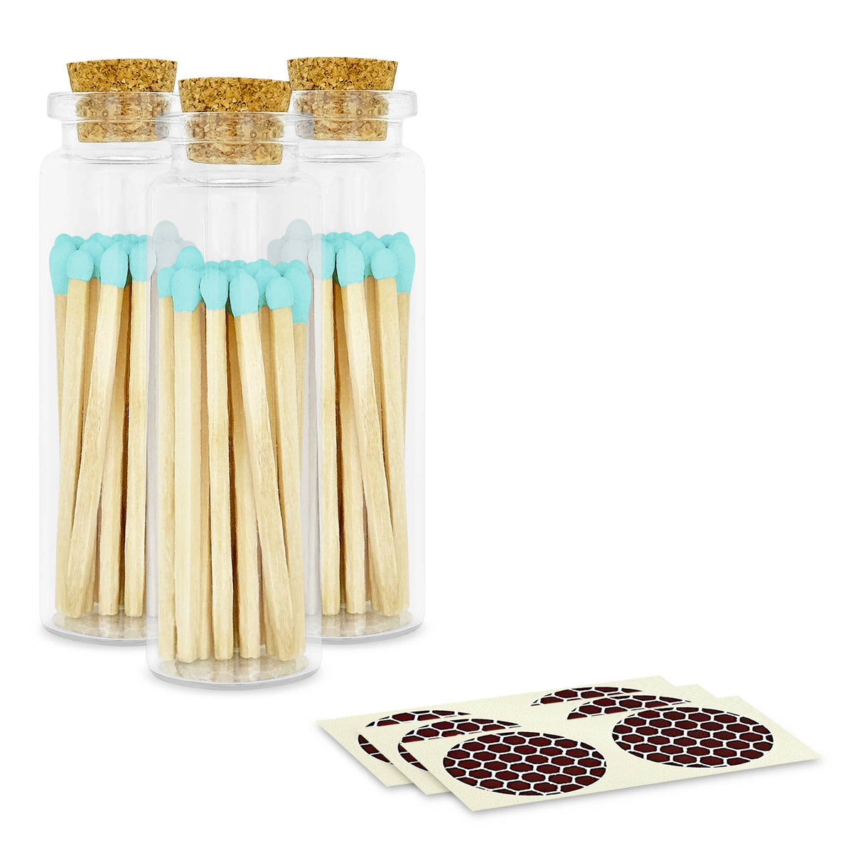 2&quot; Matches + Small Bottle - Color of Your Choice + Strikers