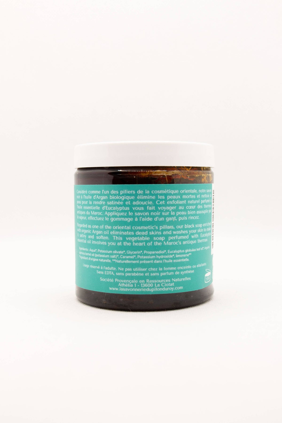Savon noir Hammam à l&#39;huile d&#39;Argan Bio et Eucalyptus 250g