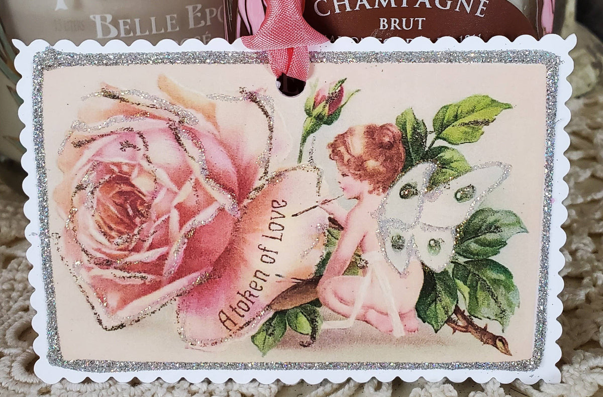 Gift Tag Fairy &amp; Rose - Token of Love