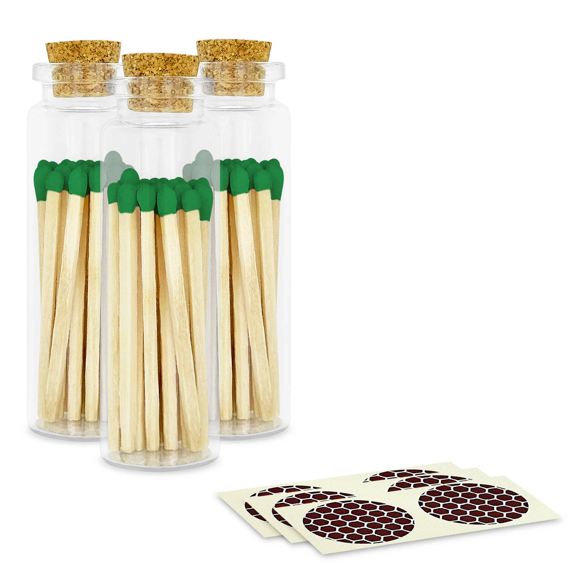 2&quot; Matches + Small Bottle - Color of Your Choice + Strikers