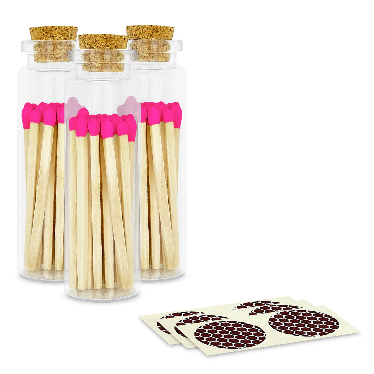 2&quot; Matches + Small Bottle - Color of Your Choice + Strikers