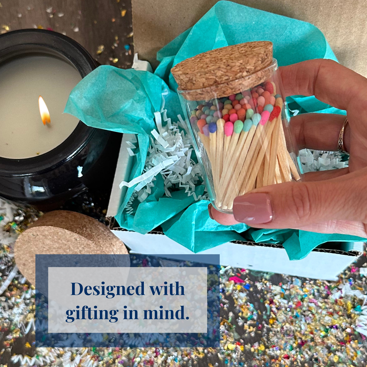 2&quot; Matches + Small Bottle - Color of Your Choice + Strikers