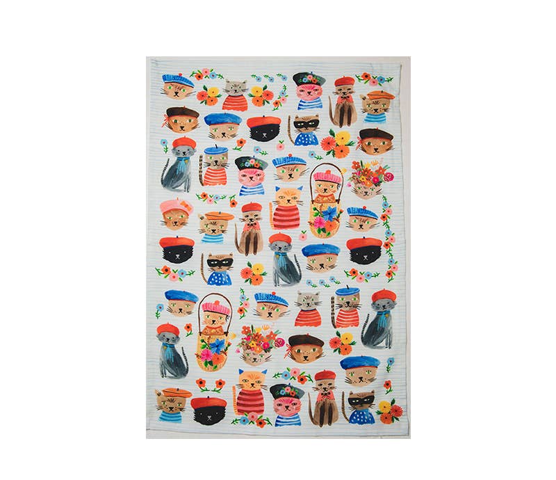 Cotton Tea Towel | Ooh La La Cat’s Meow