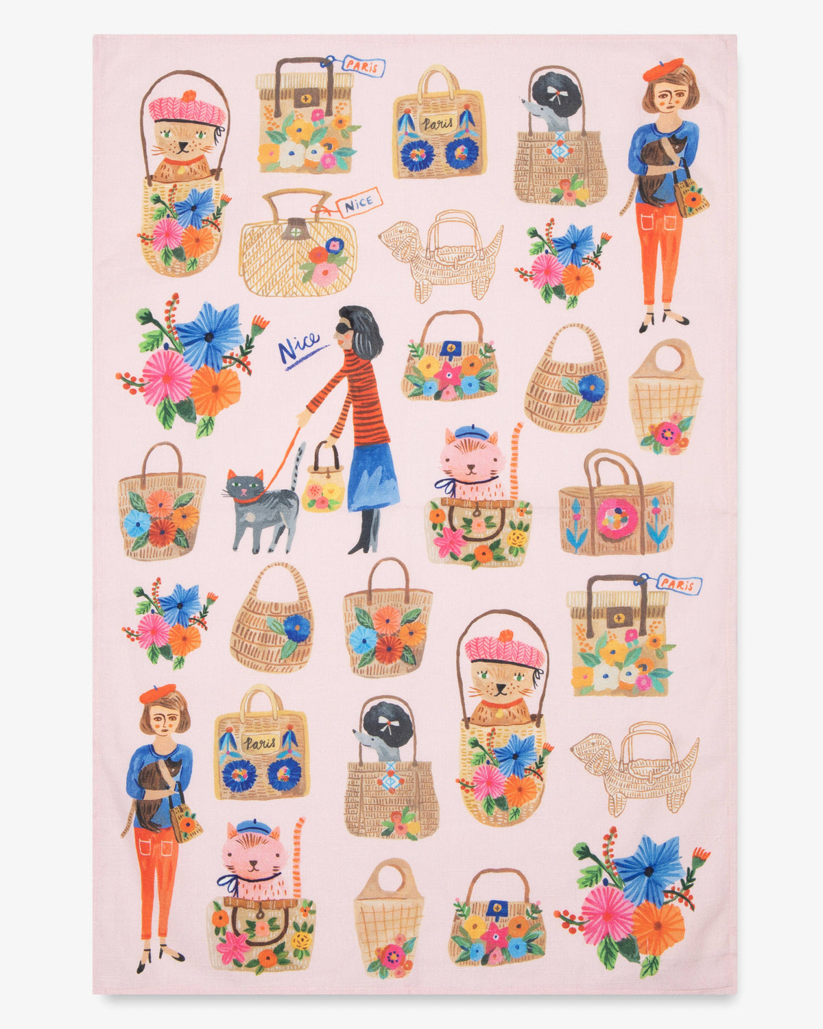 Cotton Tea Towel | Ooh La La Cats