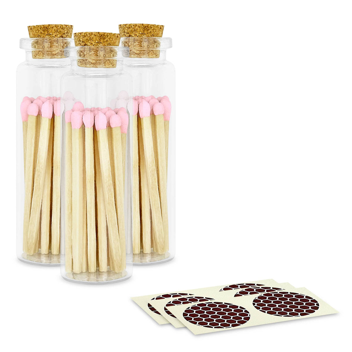 2&quot; Matches + Small Bottle - Color of Your Choice + Strikers