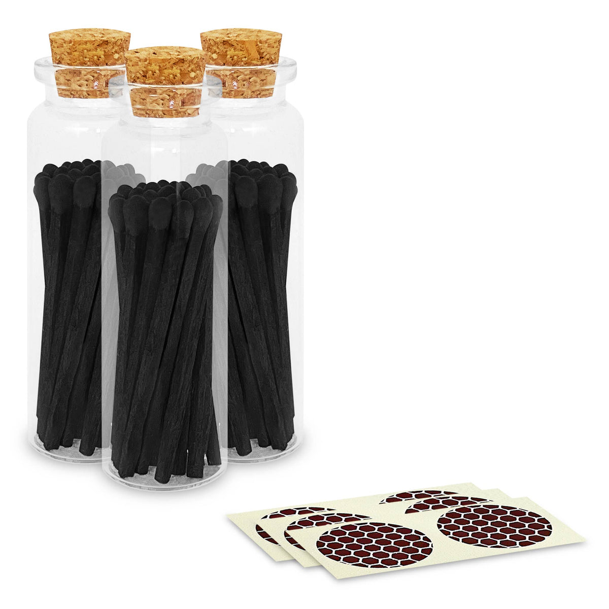 2&quot; Matches + Small Bottle - Color of Your Choice + Strikers