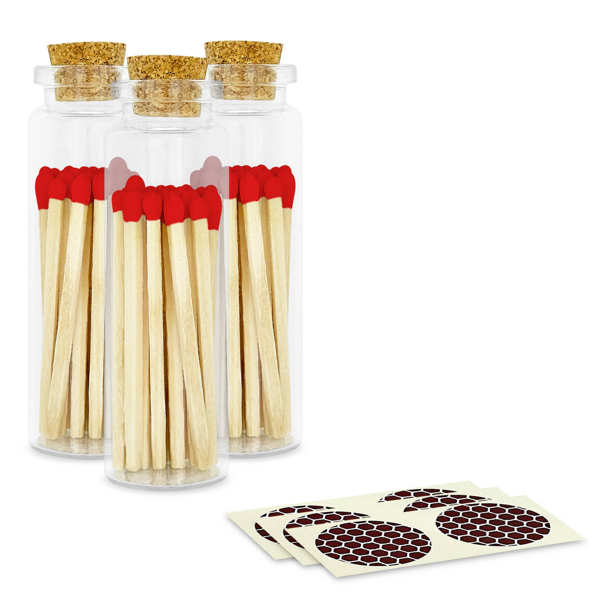2&quot; Matches + Small Bottle - Color of Your Choice + Strikers
