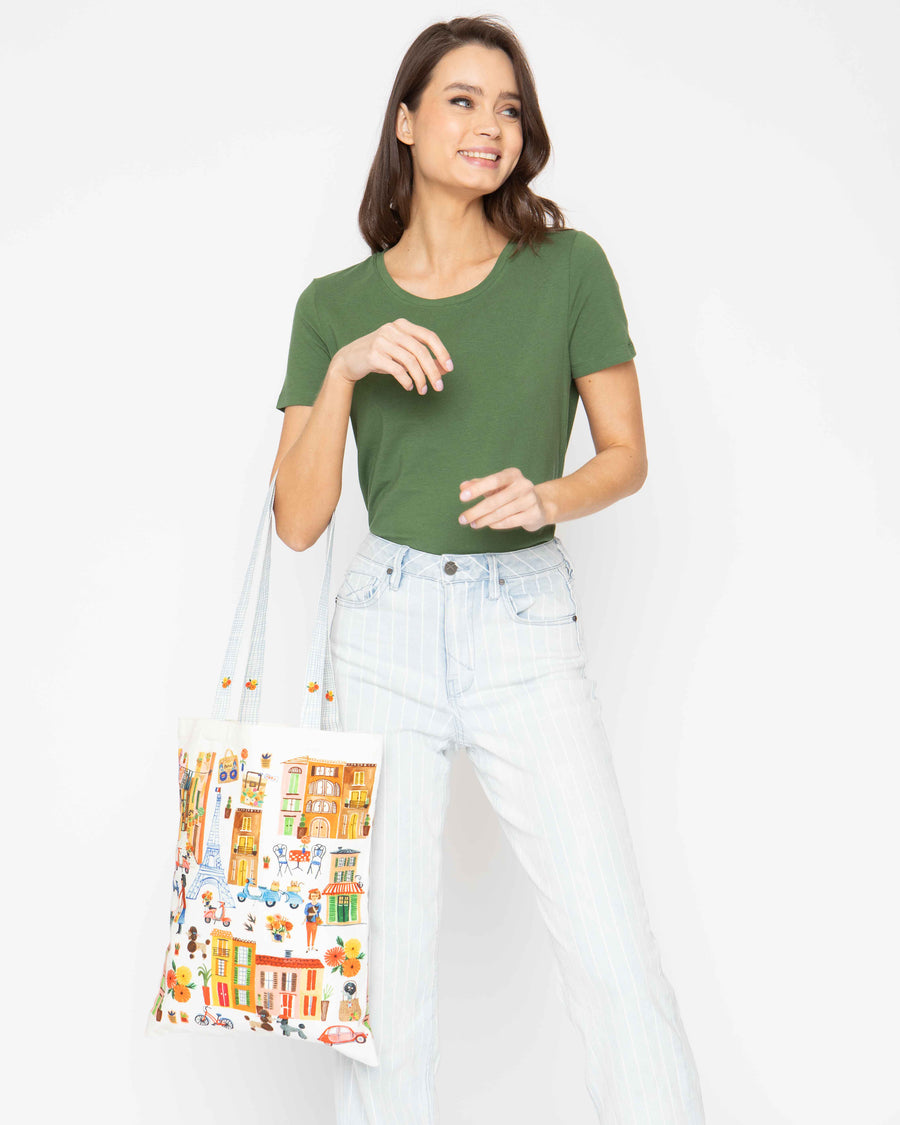 Greetings from Paris Stuffed Tote