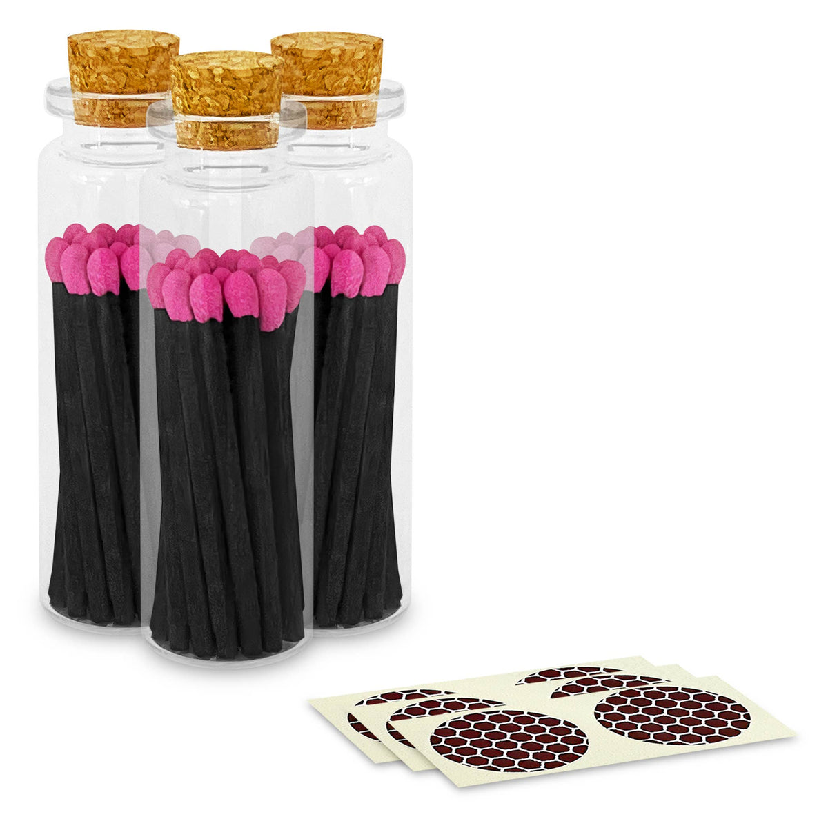 2&quot; Matches + Small Bottle - Color of Your Choice + Strikers