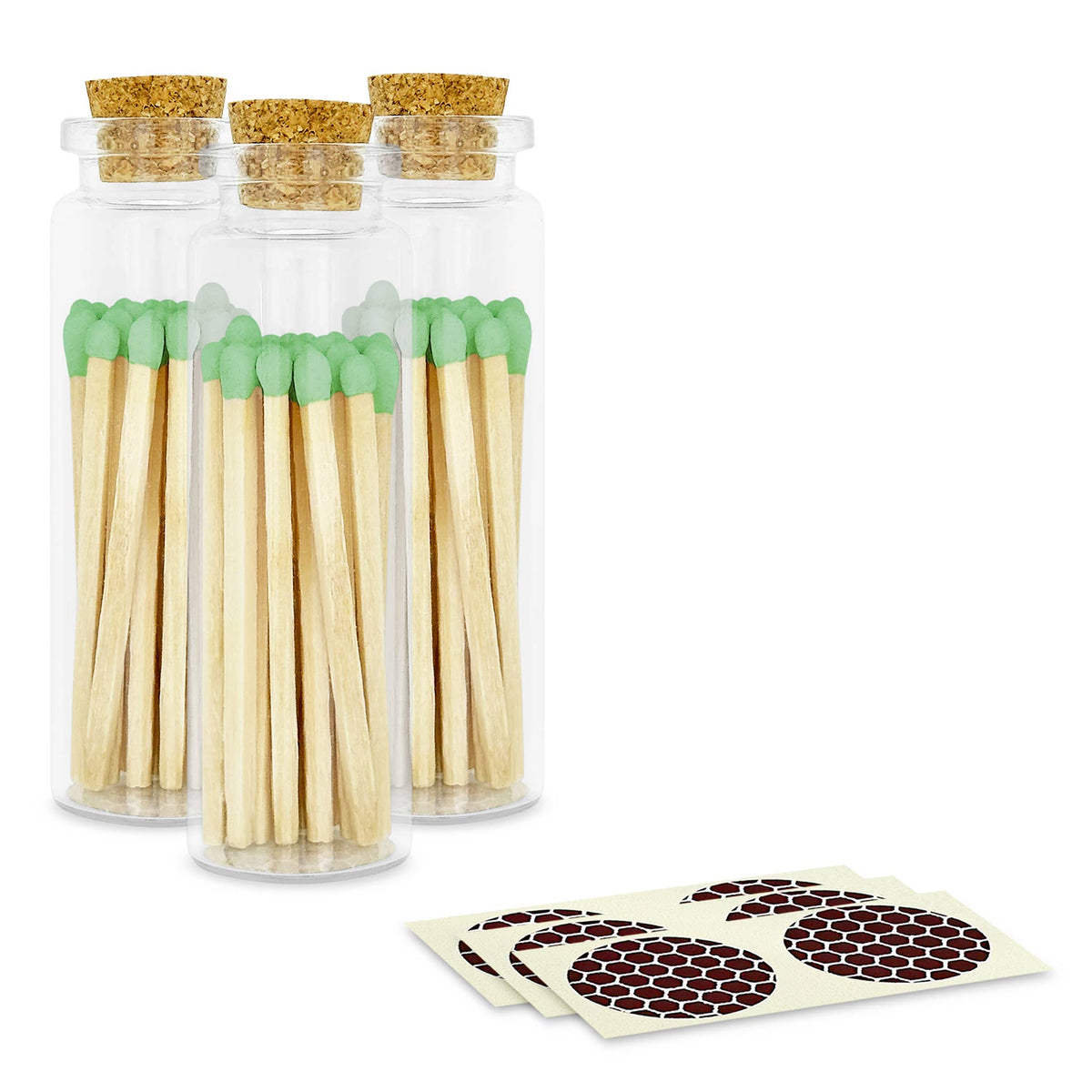 2&quot; Matches + Small Bottle - Color of Your Choice + Strikers