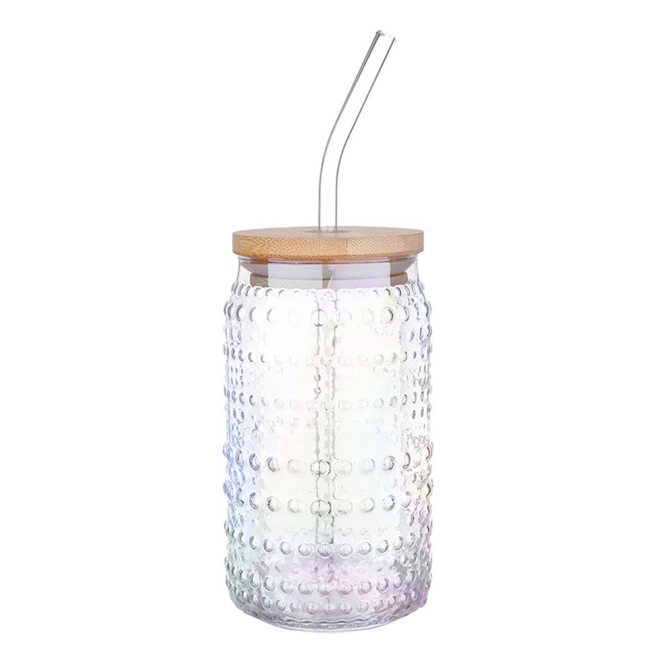Glass Hobnail Tumbler Clear Luster