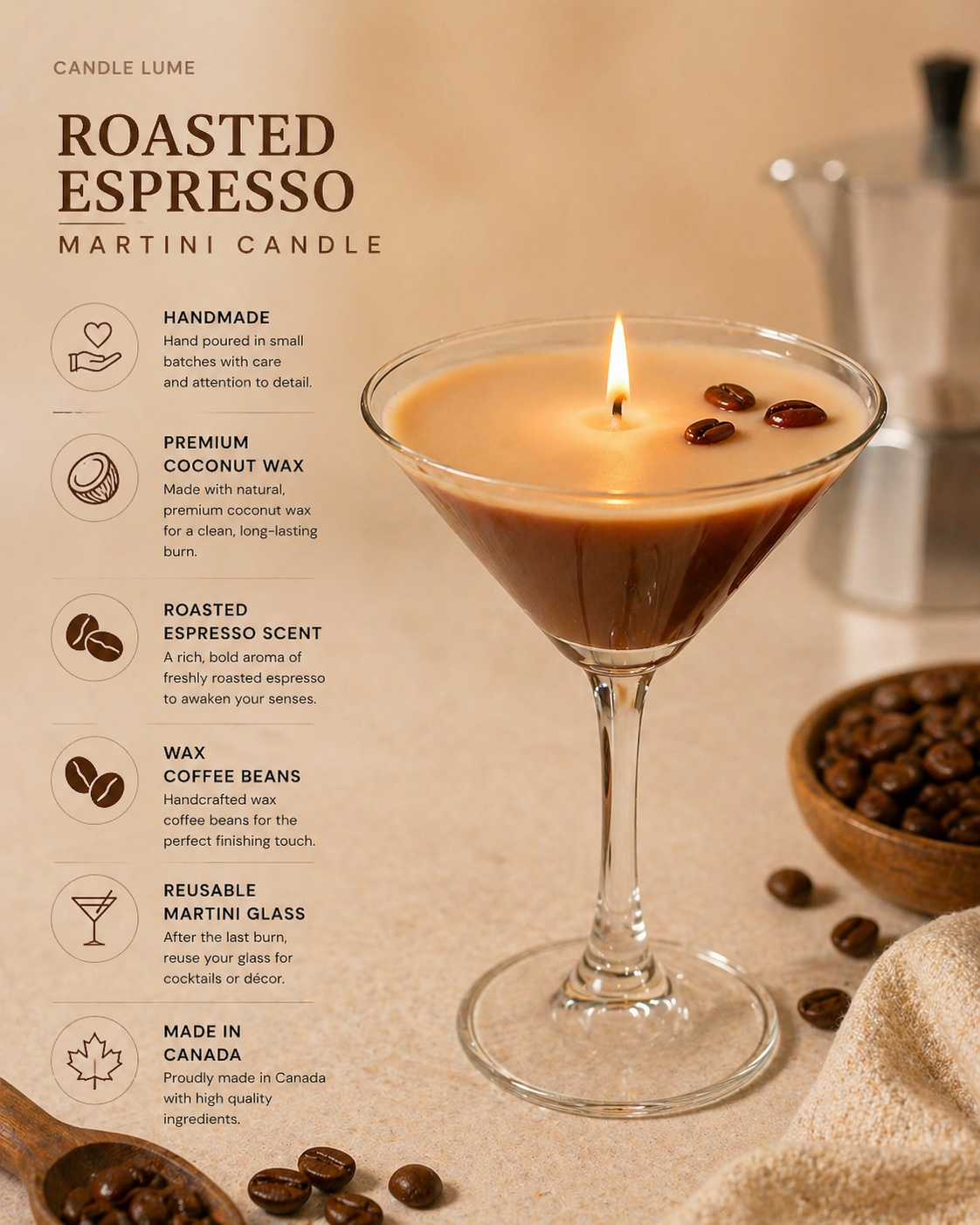 Alameda Soap &amp; Scrub Co. Espresso Martini Candle