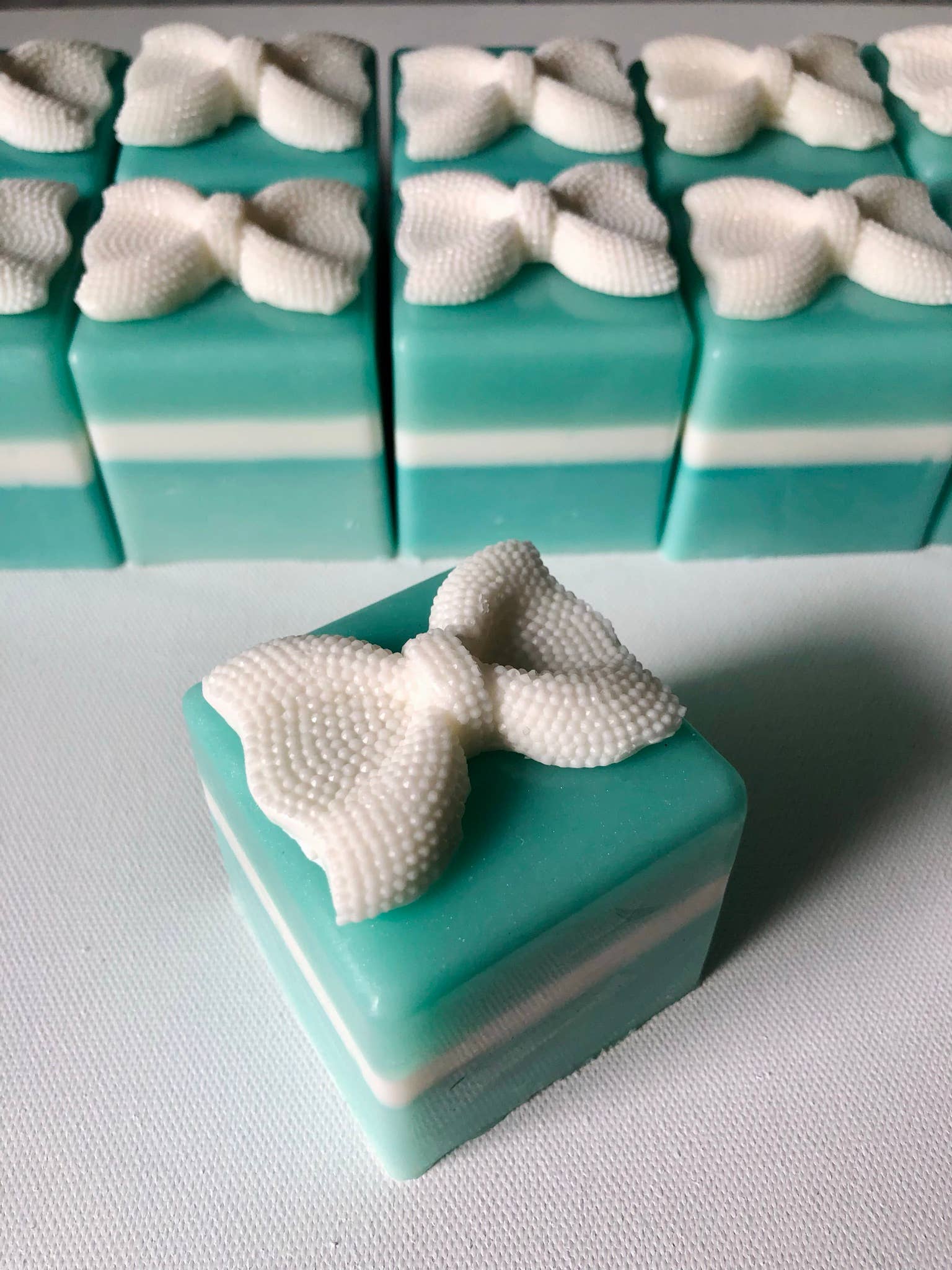 Teal Gift Box Soap, Vegan, turquoise, Made With Coconut Oil