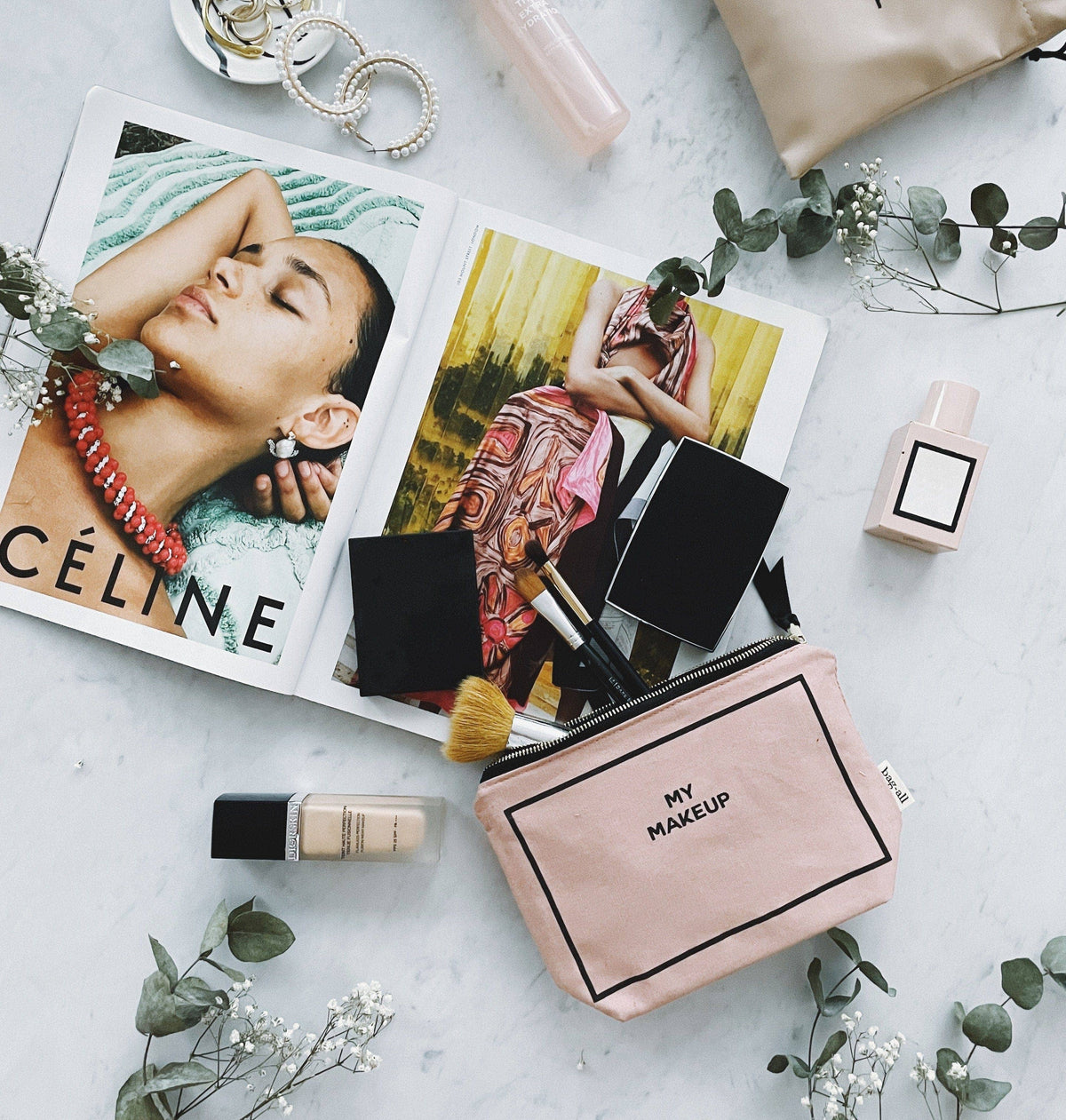 My Makeup Pouch, Coated Lining Pink/Blush