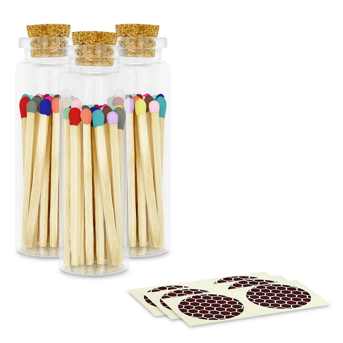 2&quot; Matches + Small Bottle - Color of Your Choice + Strikers
