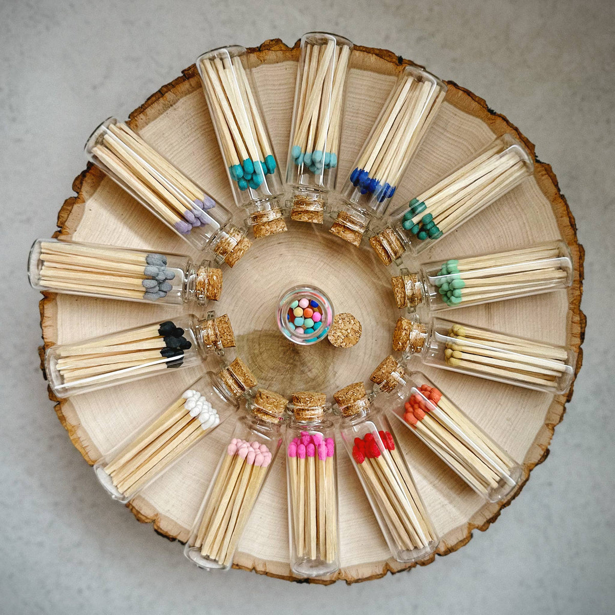 2&quot; Matches + Small Bottle - Color of Your Choice + Strikers