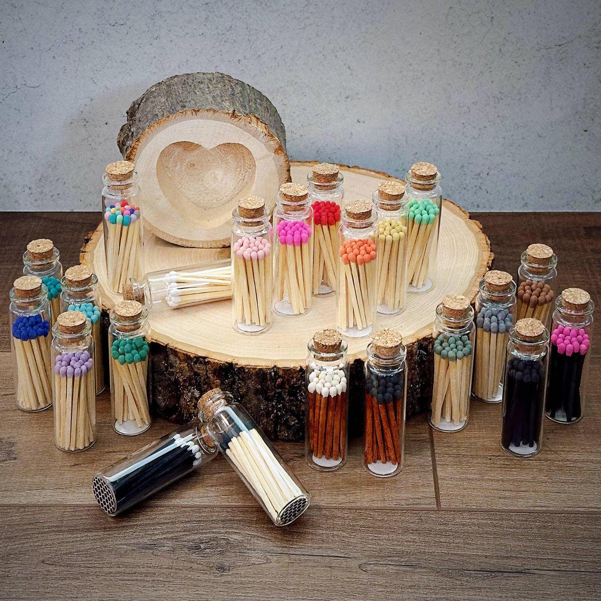 2&quot; Matches + Small Bottle - Color of Your Choice + Strikers