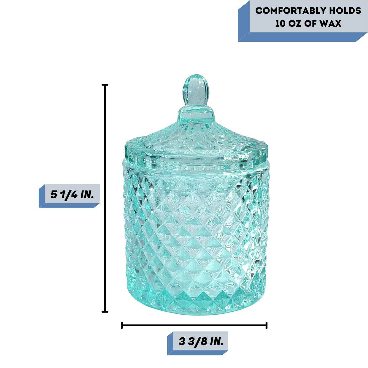 Cosmetic Glass Canister - Turquoise de France