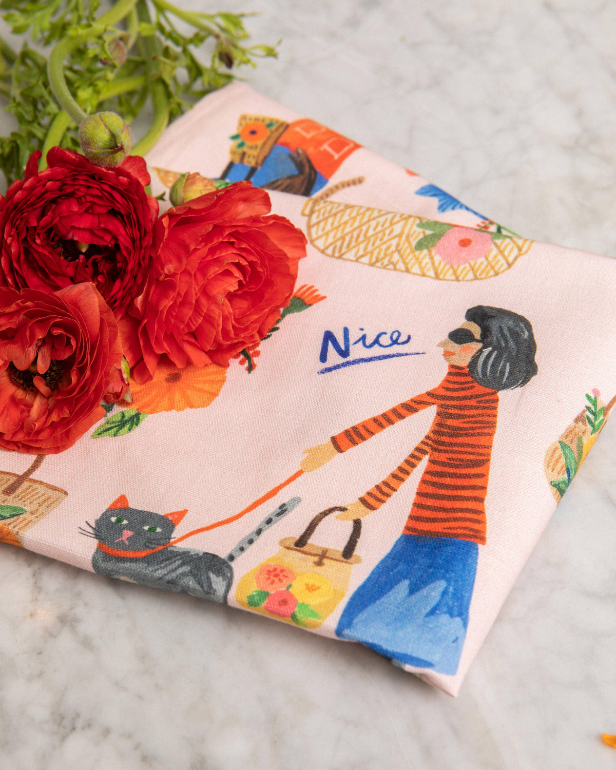 Cotton Tea Towel | Ooh La La Cats
