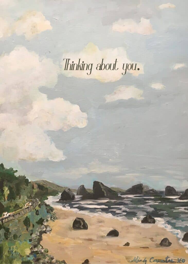 Thinking of You Coastline Greeting Card
